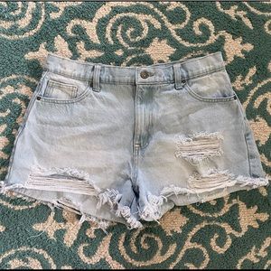 NOBO High Rise Ripped Jean Shorts